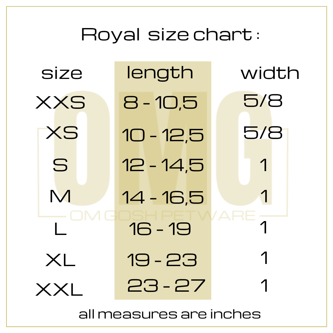 ROYAL Classic adjustable dog collar